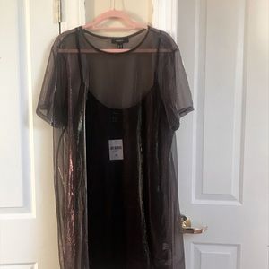 Metallic Plum T-Shirt Dress